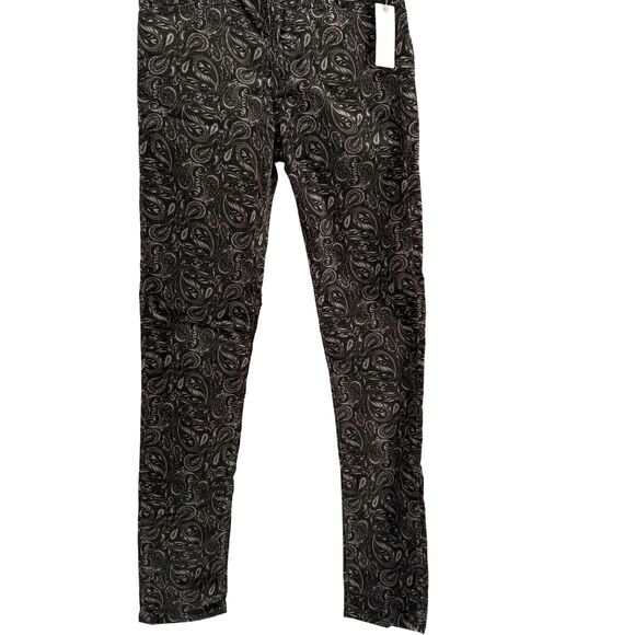 AG x Anthropologie Stevie Velvet Paisley Jeans 26 Ankle Slim High Rise Straight - Picture 8 of 14